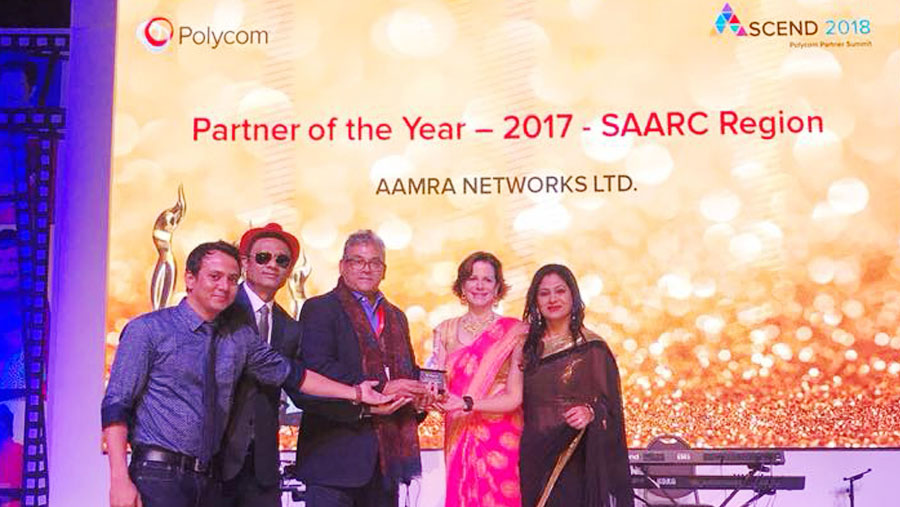 aamra wins Polycom Partner of the Year award 2017