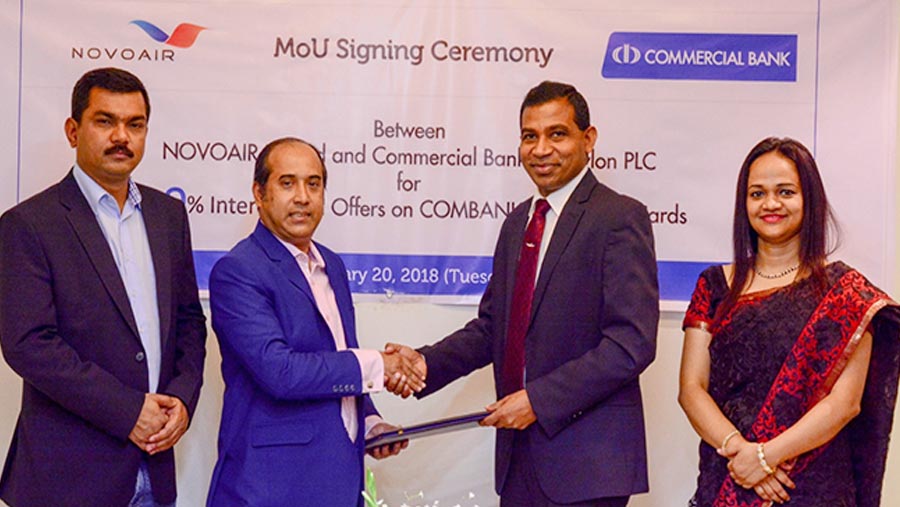 NOVOAIR signs MOU with Commercial Bank of Ceylon