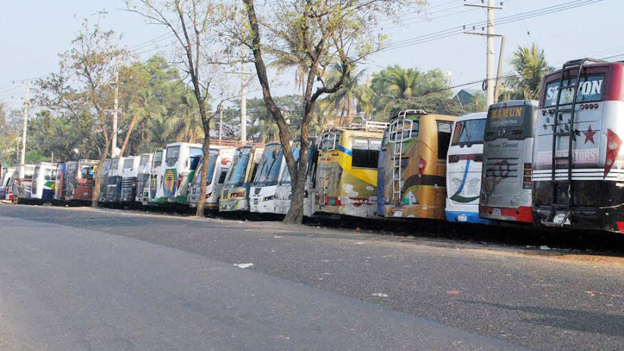Public buses go off in city and several districts