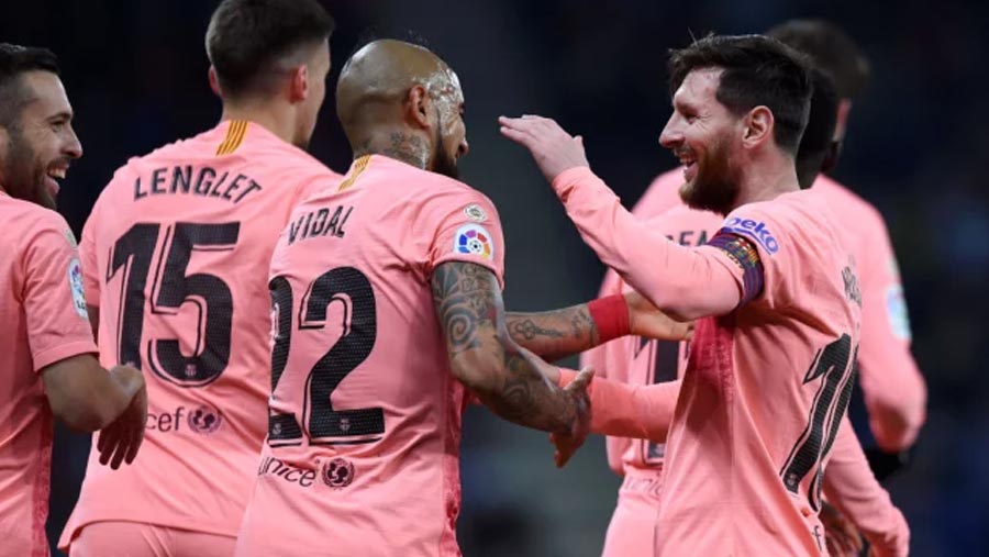 Messi double as Barca beat Espanyol