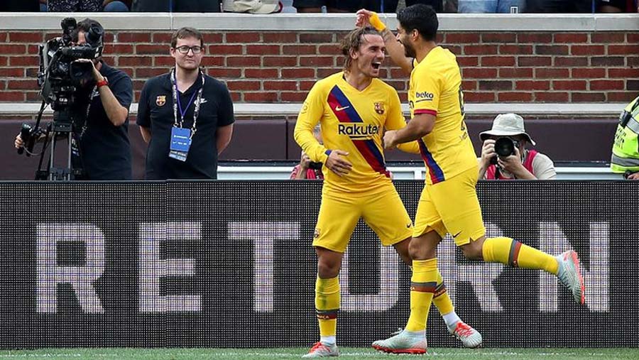 Griezmann nets first Barca goal in win over Napoli