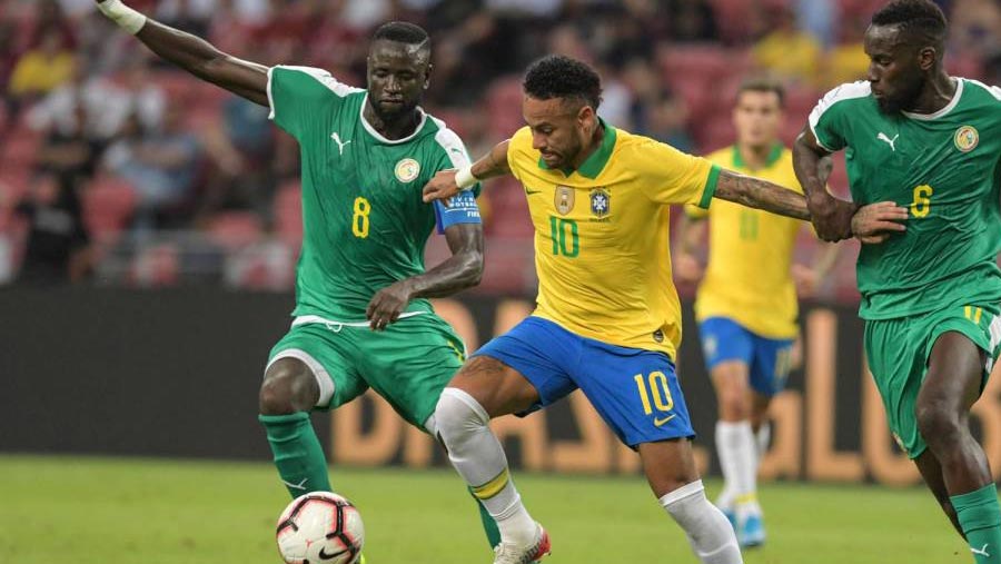 Neymar wins 100th Brazil cap in draw with Senegal