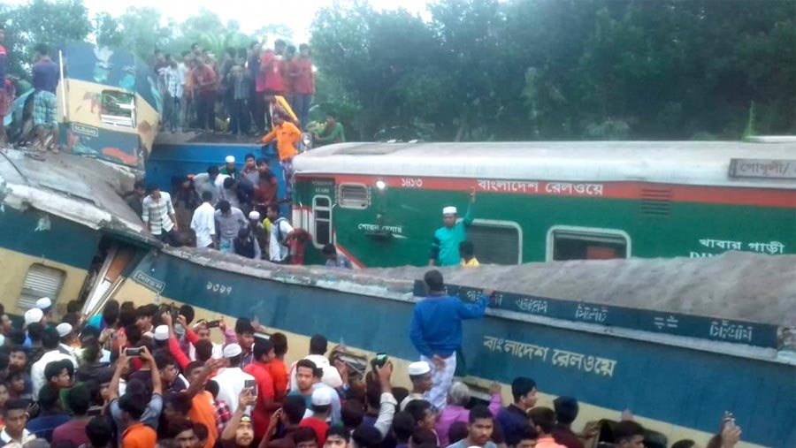 Two trains collide in Brahmanbaria, at least 15 killed