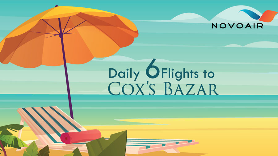 NOVOAIR increases flights to Cox’s Bazar