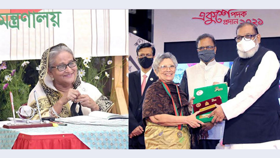 PM hands over Ekushey Padak-2021