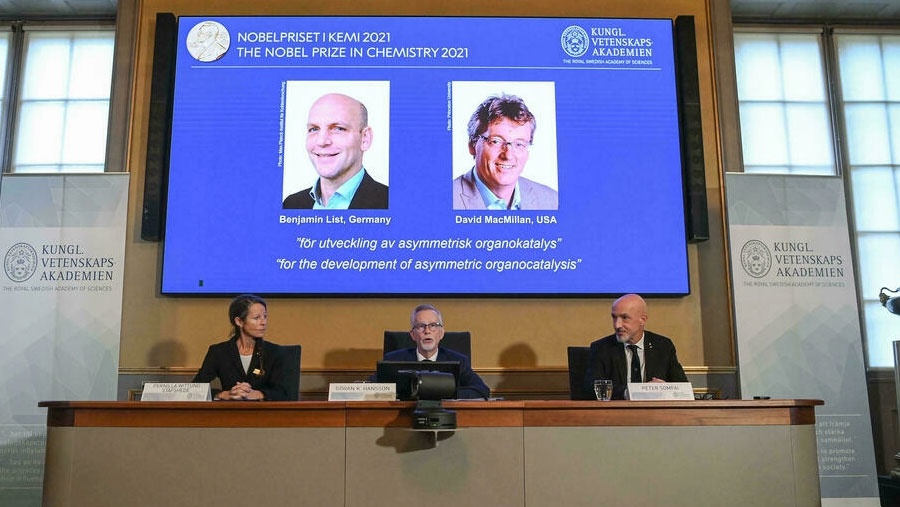 Pair win Nobel prize in chemistry for work on organic catalysts