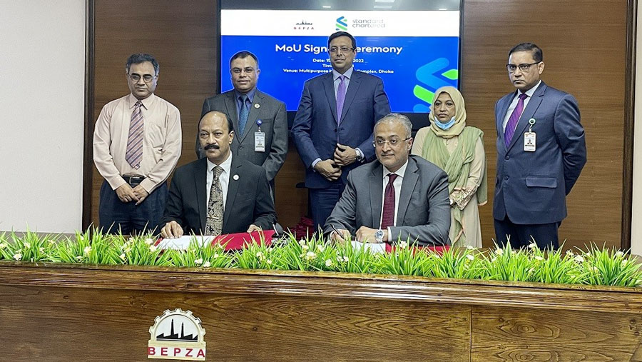 BEPZA signs MoU with Standard Chartered to attract investment in EPZs