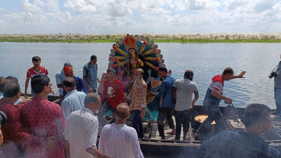 Durga Puja ends with immersion of idols