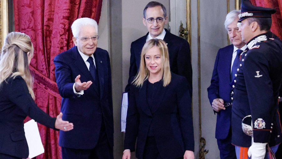 Right-wing Meloni sworn in as Italy's first woman PM