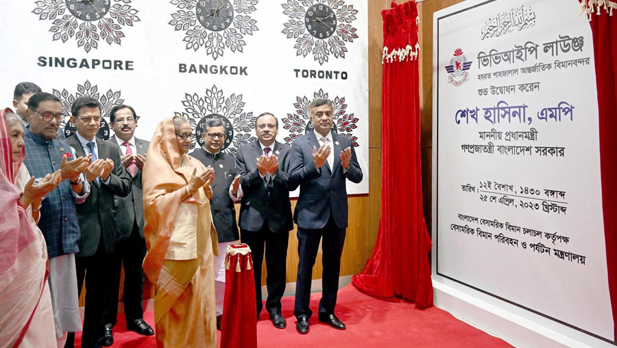 PM opens VVIP lounge at Dhaka airport