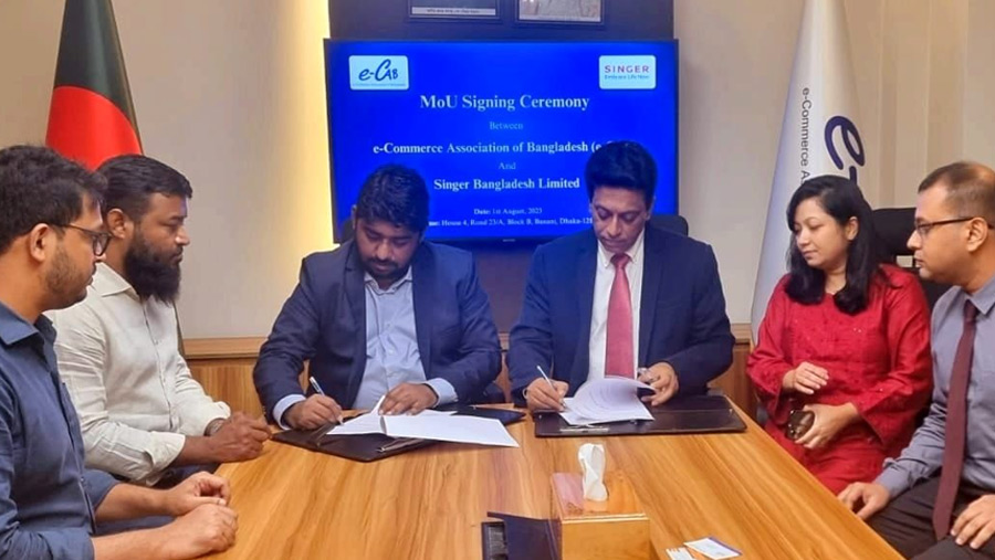 e-CAB signed MoU with Singer Bangladesh