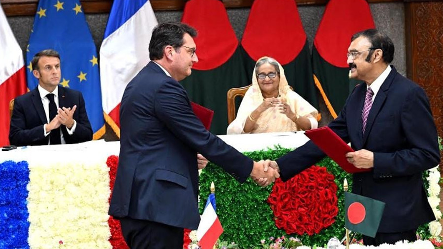 Dhaka, Paris sign two instruments