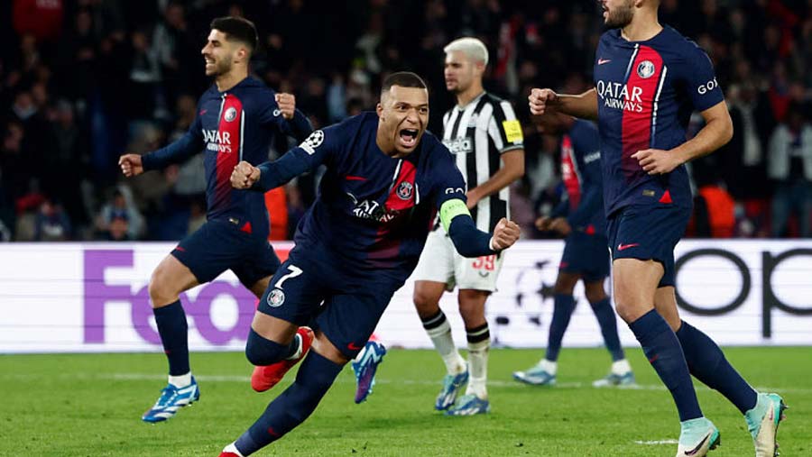 Mbappe rescues PSG with equaliser against Newcastle