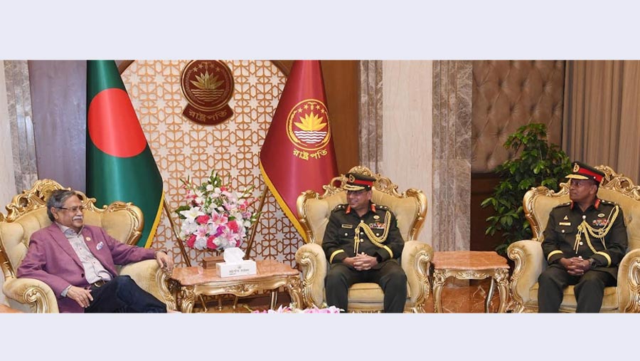 Army CGS, PSO call on President Shahabuddin