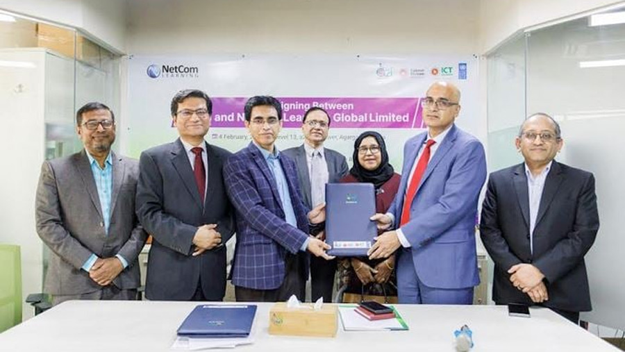 a2i, Netcom sign MoU to develop skills