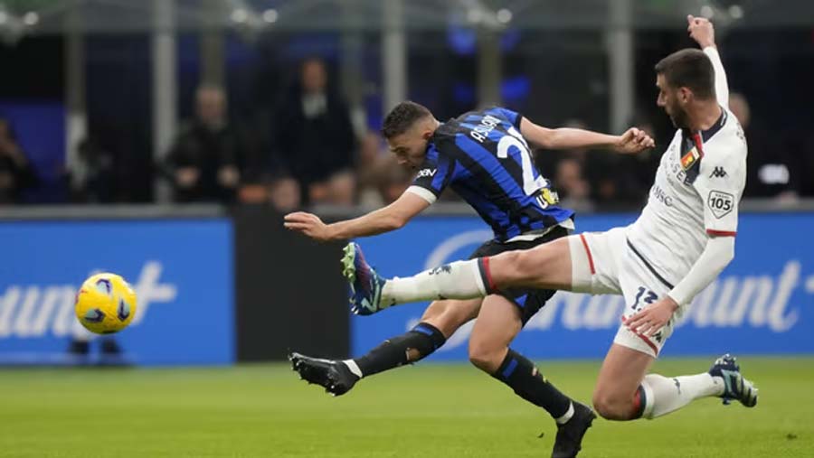 Inter beat Genoa to go 15 points clear at top