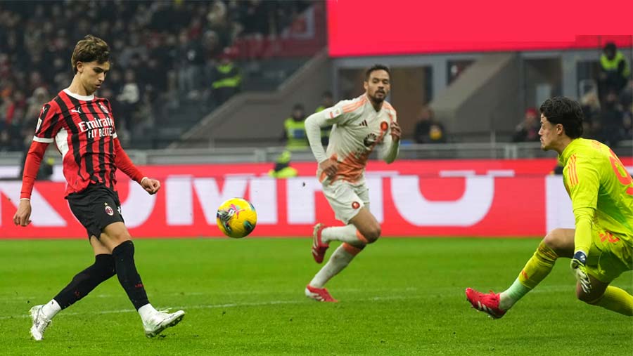 Felix scores on Milan debut in win over Roma