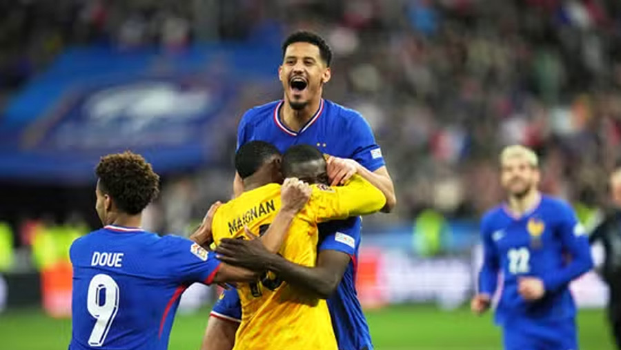 France set up Spain meeting after shootout